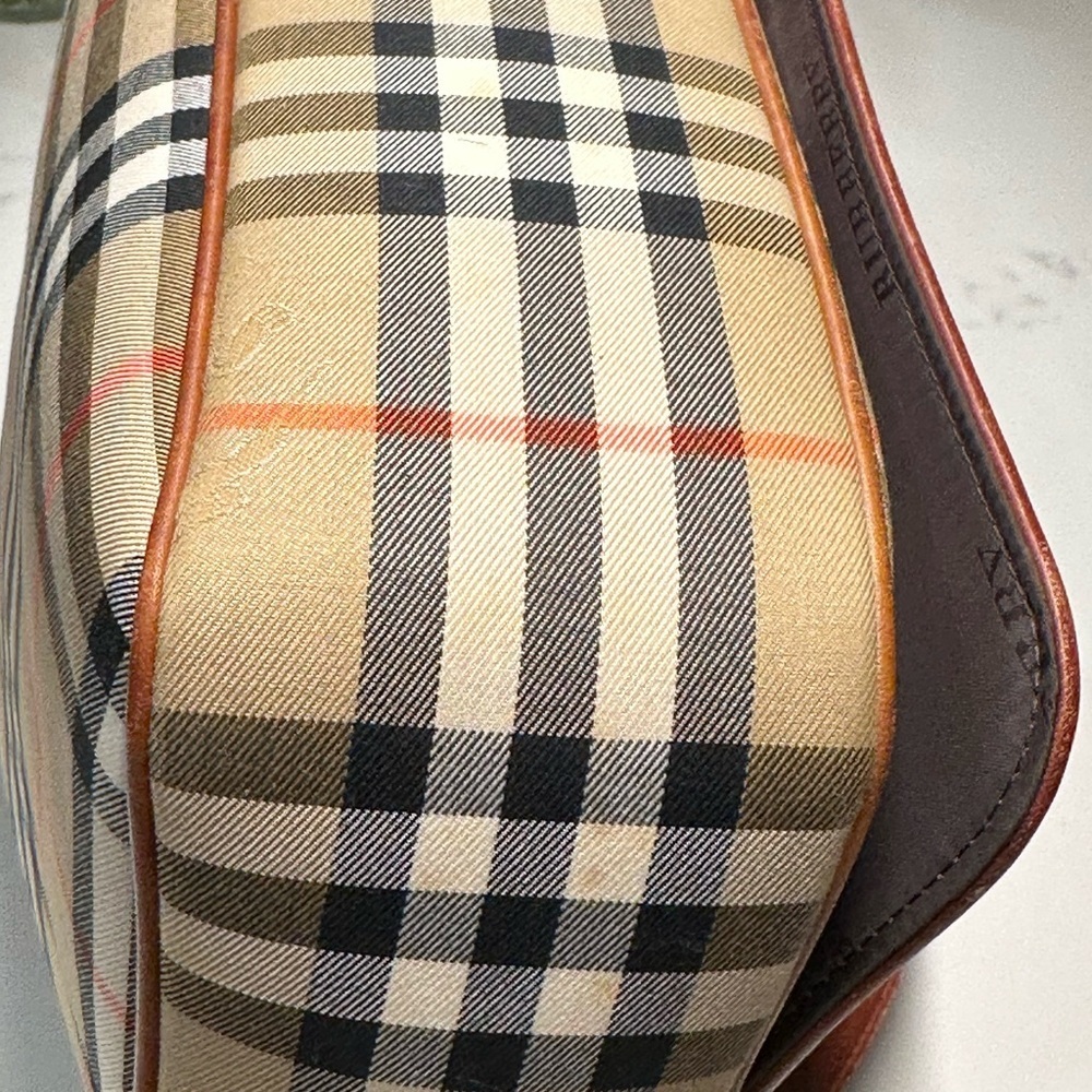Burberry Nova Check Canvas & Leather Messenger Shoulder Bag - Picture 7 of 13